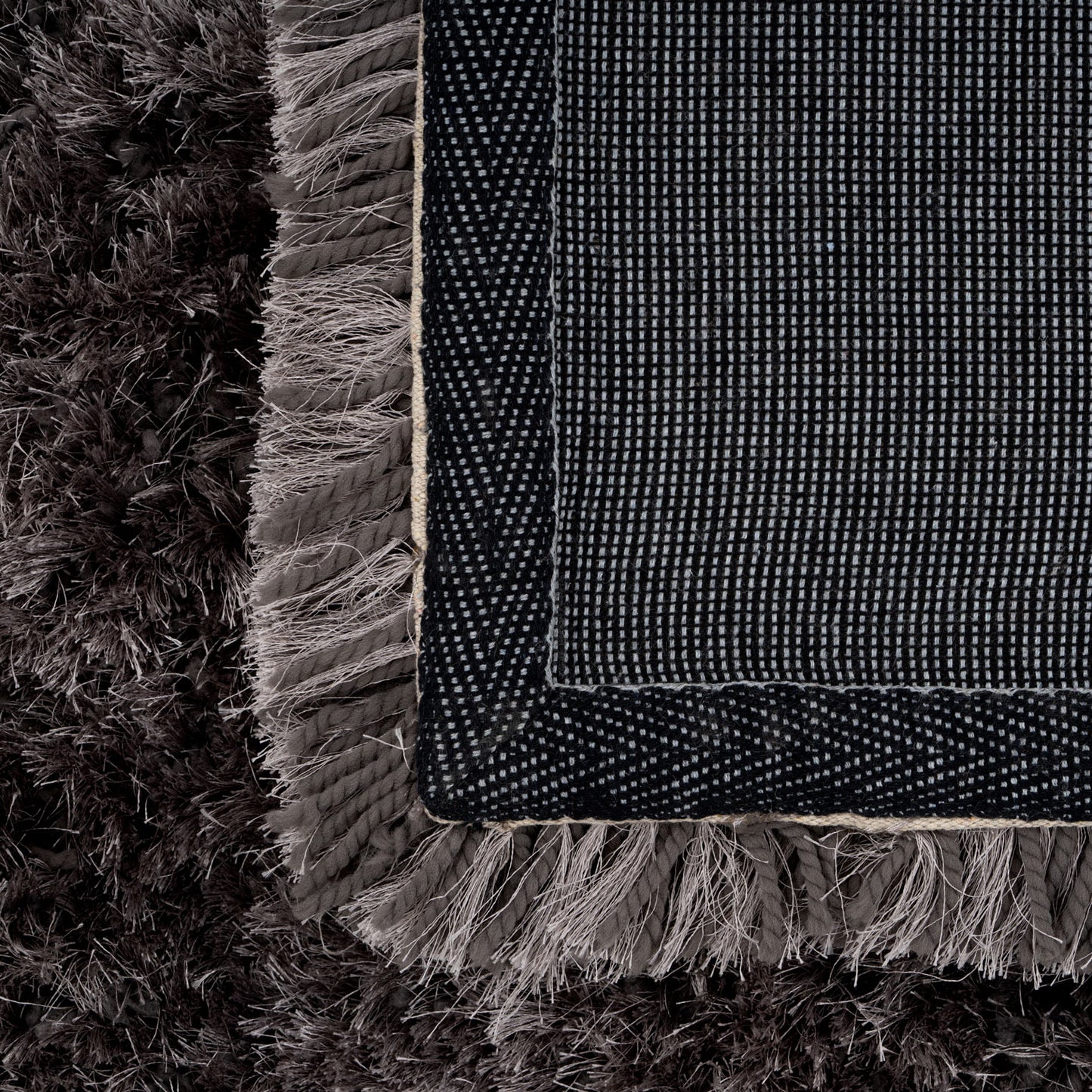 Plush Soft Grey Shaggy Area Rug - Zia