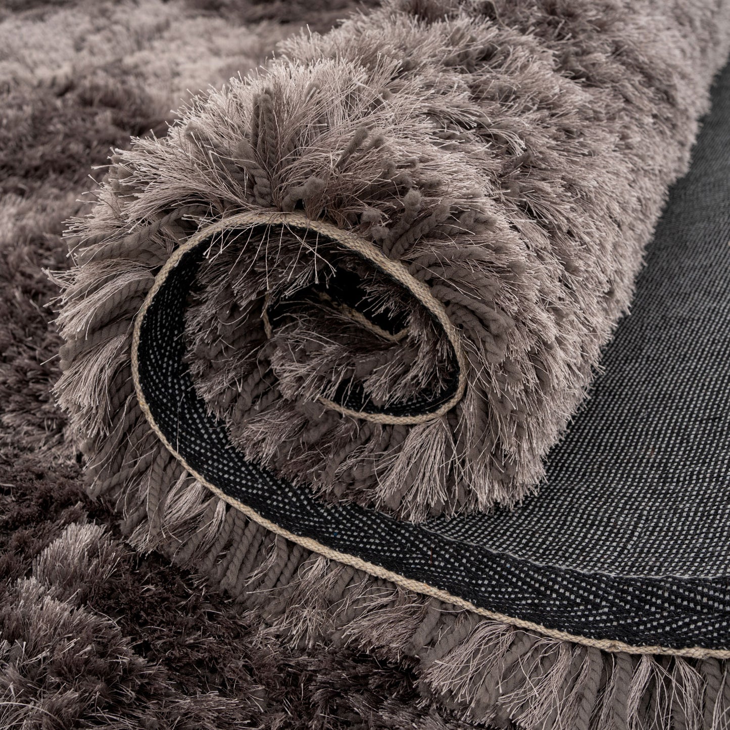 Plush Soft Grey Shaggy Area Rug - Zia