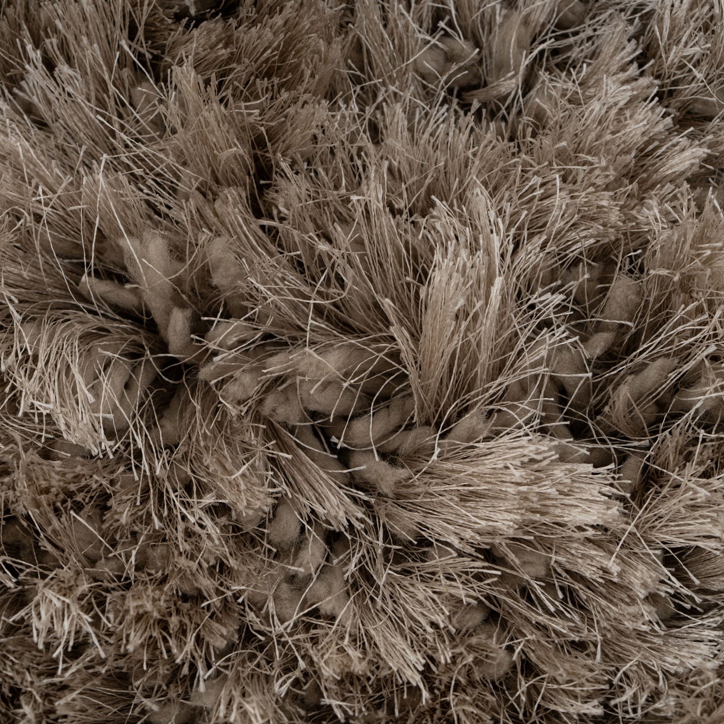 Plush Soft Greige Shaggy Rug - Zia